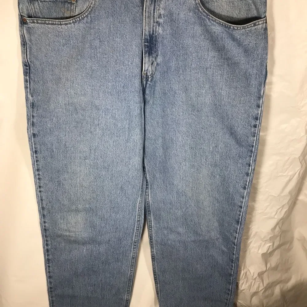 Levi's 550 Relaxed Fit Tapered Blue Wash Jeans Sz 38x34 USA